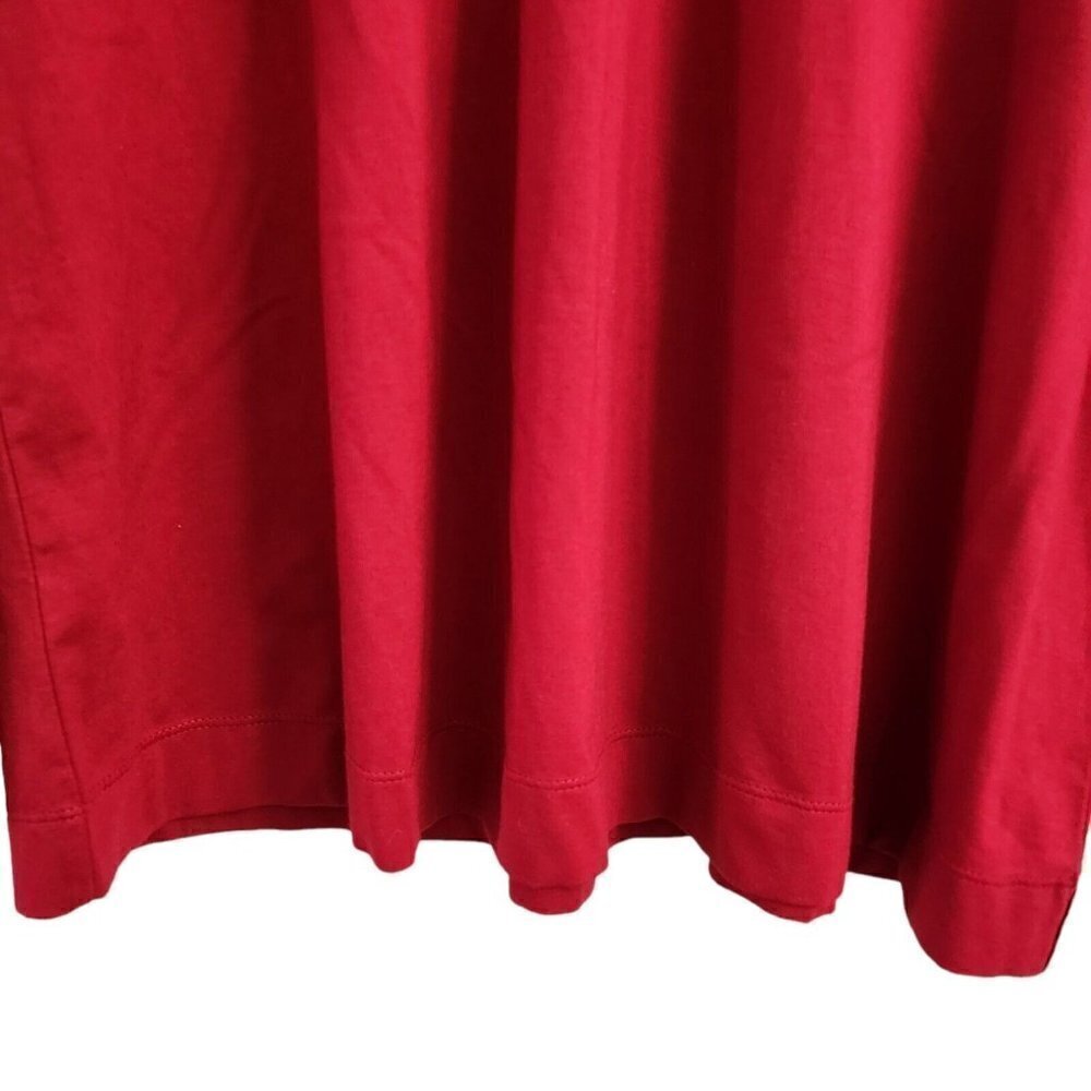 J Jill Top 1X Red Luxe Supima Relaxed Tee Long Sleeve Stretch Crew Neck Blouse - Picture 3 of 11